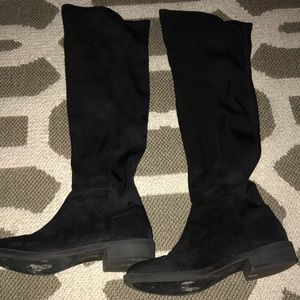 Black knee high boots